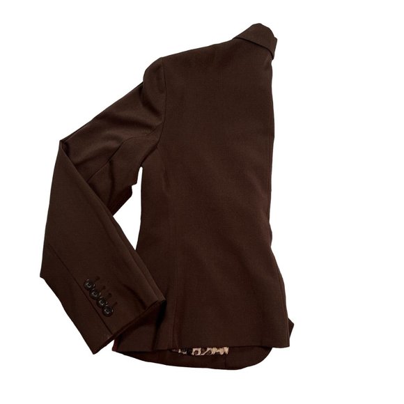 APT.9 Women's Long Sleeve Suit Jacket Flap Pockets One Button Close Brown 18 - Picture 8 of 10